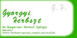 gyorgyi herbszt business card